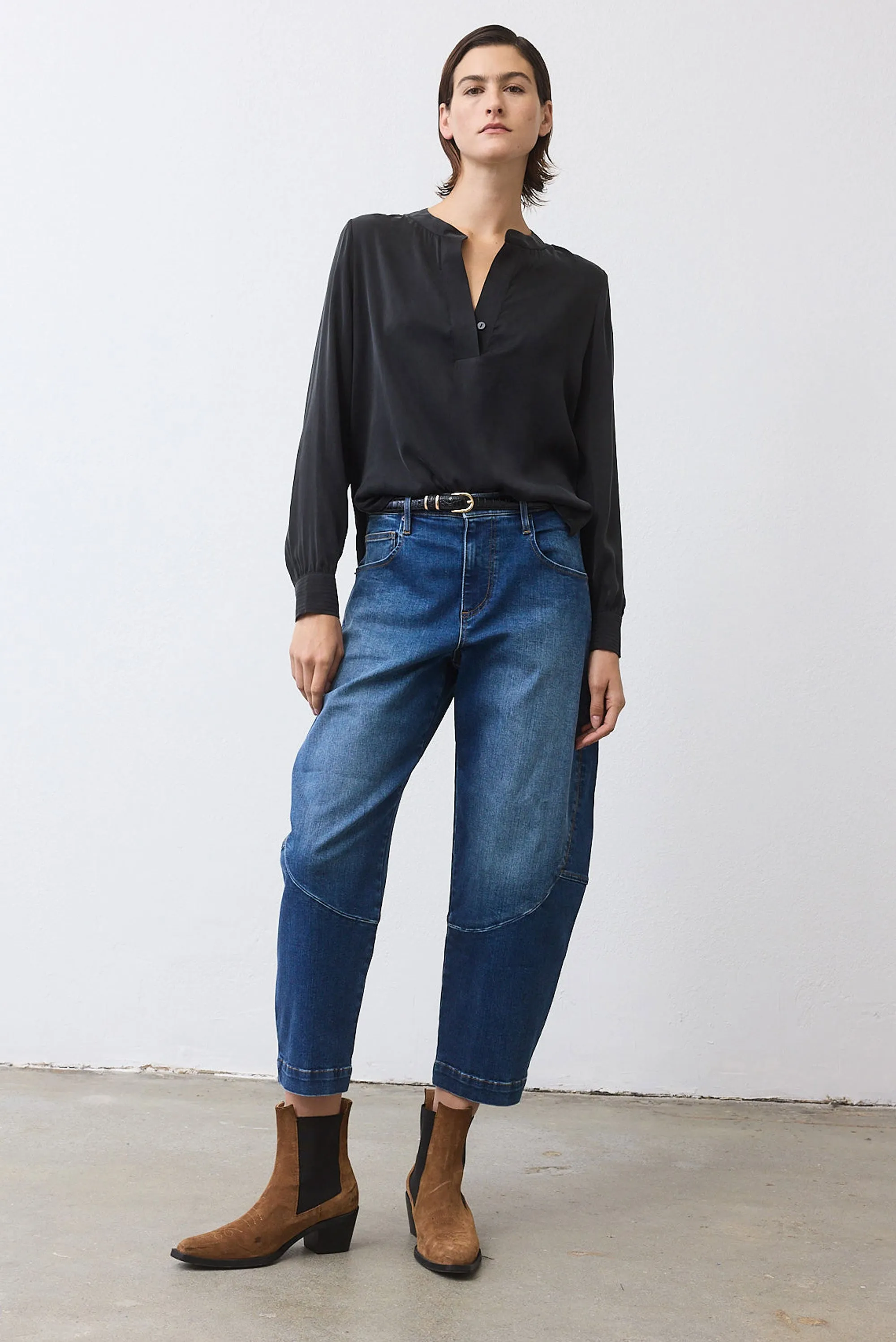 The Petite Denim Wide-ish Pants