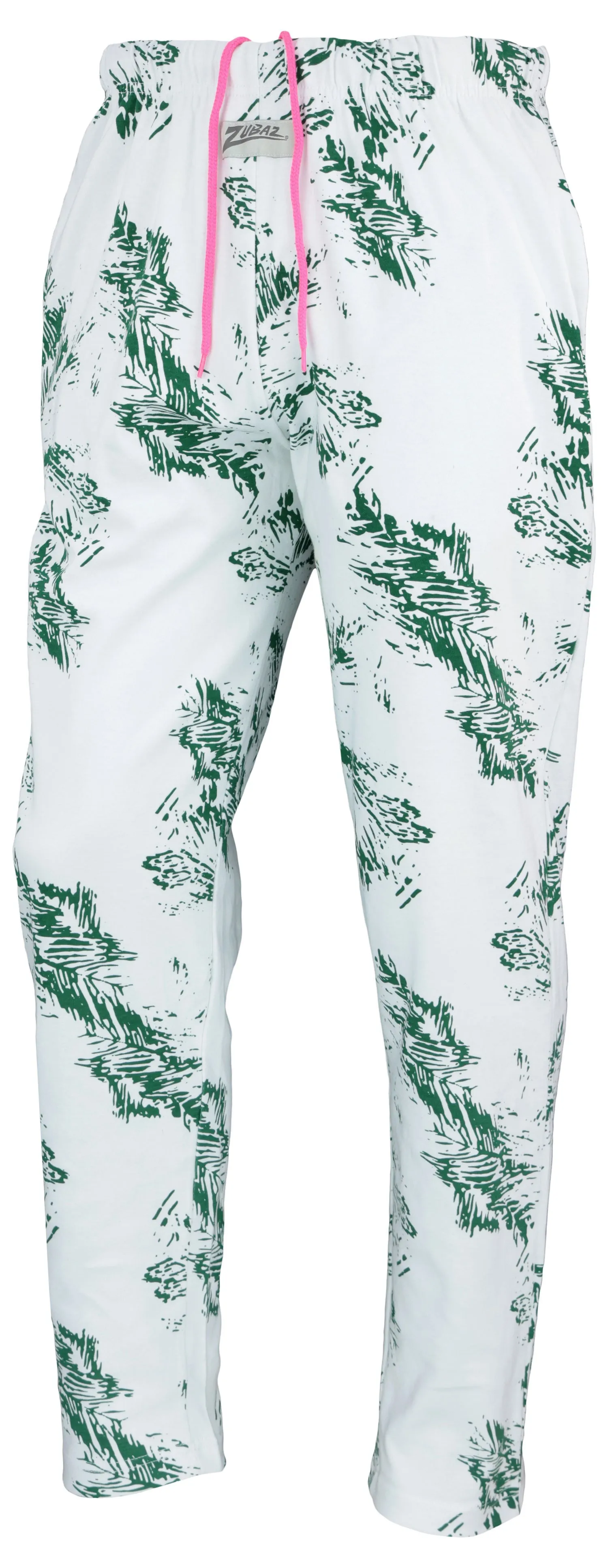 Zubaz 88 Men's The Original Pants - EVERGREEN/WHITE FERN